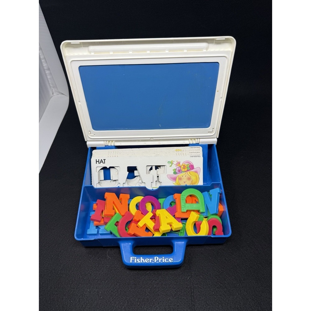 Vintage Fischer Price School Days Learning Center Alphabet Letters Case Cards - Picture 6 of 6